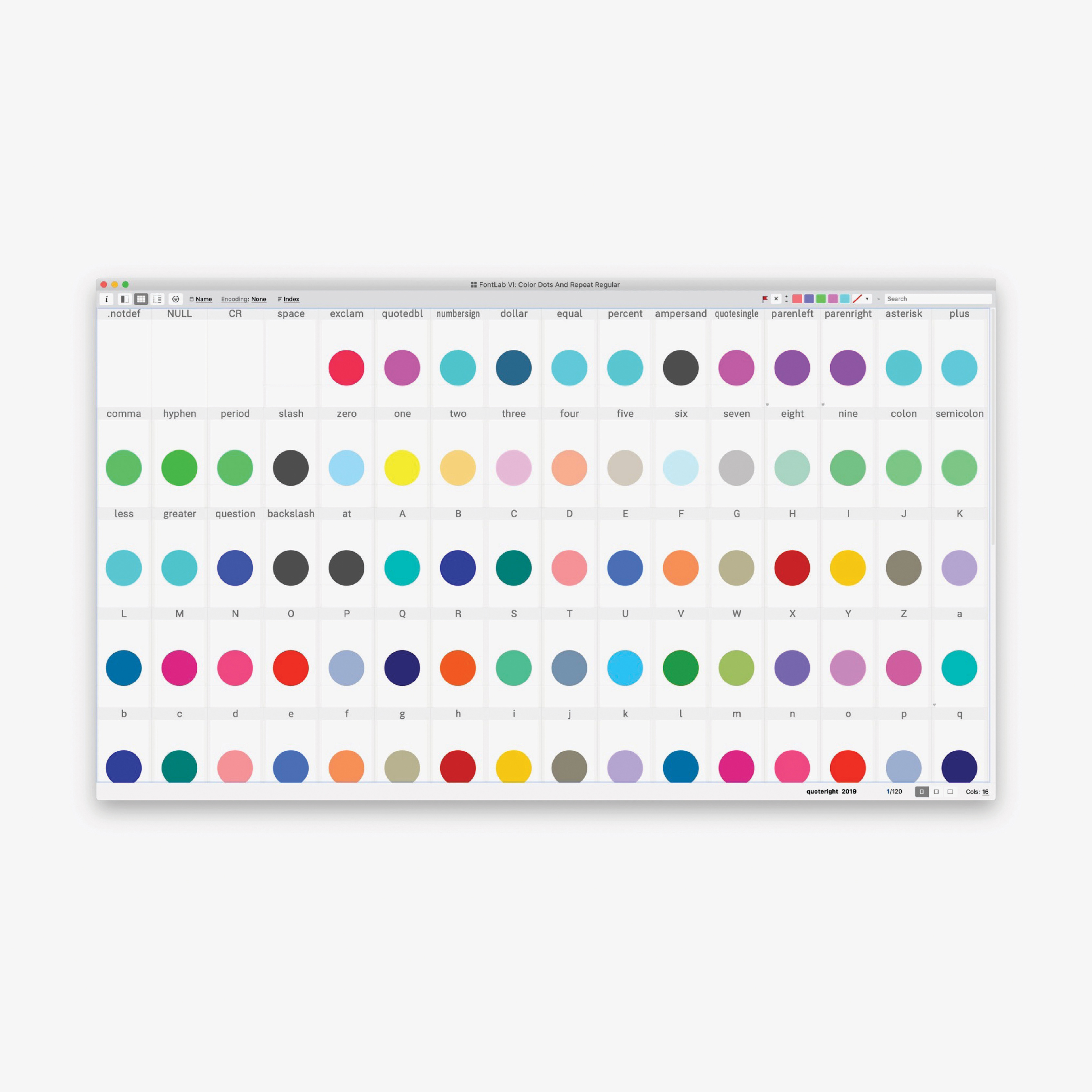 Image representing project: Color Dot Font